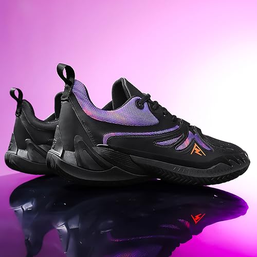 Image of Men's High-Top Basketball Shoes Anti-Slip and Wear-Resistant Soles Running Shoes Graffiti Design Fashionable Sports Shoes