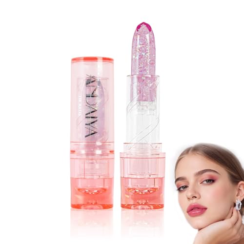 ARYIMYDP 1 ud Pintalabios que Cambia de Color con el pH, Hidratante, con Purpurina, Efecto Brillante, ideal para noches glamurosas, citas románticas, fiestas y como regalo para novia, esposa o madre