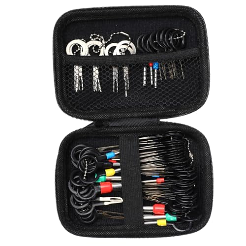 Kit extracteur broches câblage auto 76 pièces avec étui de rangement noir