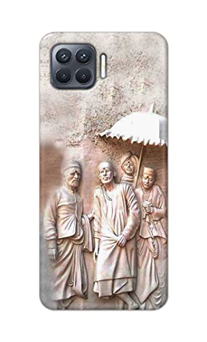 Image of Printed Hard Back Cover Case for Oppo F17 Pro | Oppo A93 4G | Oppo Reno4 F | Oppo Reno 4 F Back Cover (Sai Baba) -1803