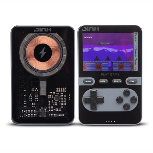 Image of JINX Alpha Pro Wireless Magnetic Powerbank with Retro Video Game|Classic Built-in Retro Games with Powerbank|8000mAh 15W Magsafe Compatible Power Bank Fast Charging for iPhone, Android (Grey)