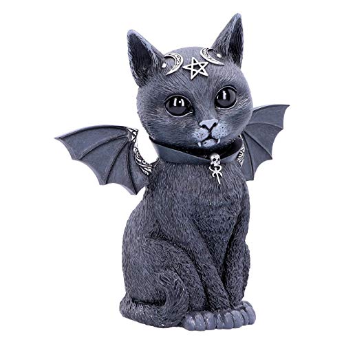 Nemesis Now Große Malpuss geflügelte okkulte Katze, Figur, schwarz, 24 cm