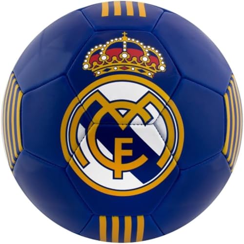 Maccabi Art Official Real Madrid Soccer Ball - Size 5 Football - Authentic Premium Fan Collectible for Training, Play & Display (Dark Blue) by Maccabi - Used condition - US$20.90