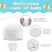 Aolso Neugeborenes Baby Mütze,4 Stück Baby Hut und Handschuhe Set, Baumwolle Baby Mütze, Baby Mütze Jungen Mädchen,Warme Babymütze für Neugeborenes-Weiß