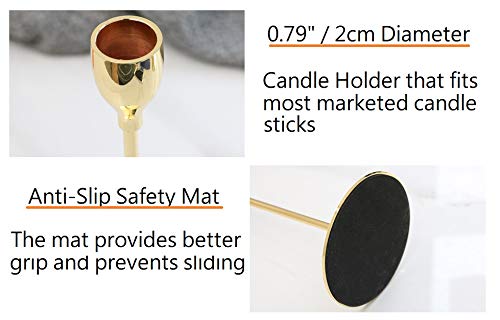 Earnest Living Elegant Candle Stick Holder 3 in 1 Set Golden Decoration for Weddings and Table Top