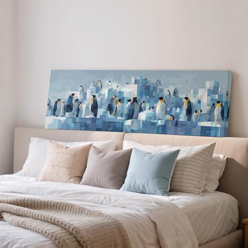 Tableau mural pingouins pour habiller un grand mur de chambre d'enfant
