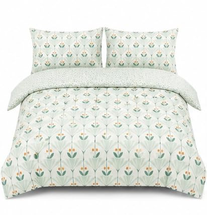 WARISI Hot & Soft Duvet Cover Set|Glace Cotton Duvet with Zipper Closure Razai Cover, Quilt Cover, Fade-Resistant, Double/Queen/King Size Bed Comforter Cover 90 X 100. (GRREN Lichi-KCMS)-image-30