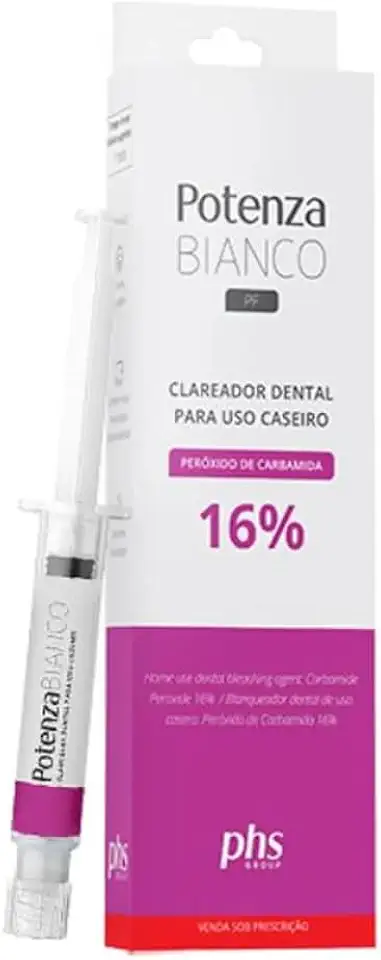Clareador Dental Caseiro Potenza Bianco PF 16% PHS c/ 1 unidades
