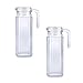 batania 2 x Glas Pitcher/Saftkrug/Kühlschrankkrug/Wasserkrug/Kühlschrankkrug Quadro | 1,1 Liter
