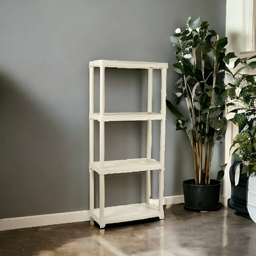 Dmora - Armoire d'extérieur Eupen, Etagère d'extérieur, Armoire de balcon polyvalente, Armoire d'extérieur, 100% Made in Italy, 60x30h133 cm, Blanc