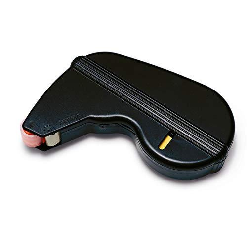 Herma Dispensador de adhesivo, permanente (13 x 12 mm, recargable) con barras de pegamento de doble cara para fotos, manualidades, escuela y oficina, negro