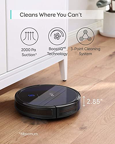 Image of eufy Certified Like-New BoostIQ RoboVac 15C MAX, Wi-Fi Connected, Super-Thin, 2000Pa Suction, Quiet, Self-Charging Robotic Vacuum Cleaner, Cleans Hard Floors to Medium-Pile Carpets, Black(Renewed)