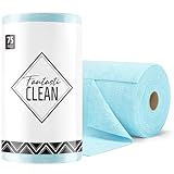 Fantasticlean Microfiber Cleaning Cloth Roll -75 Pack, Tear Away Microfiber Towels, 12