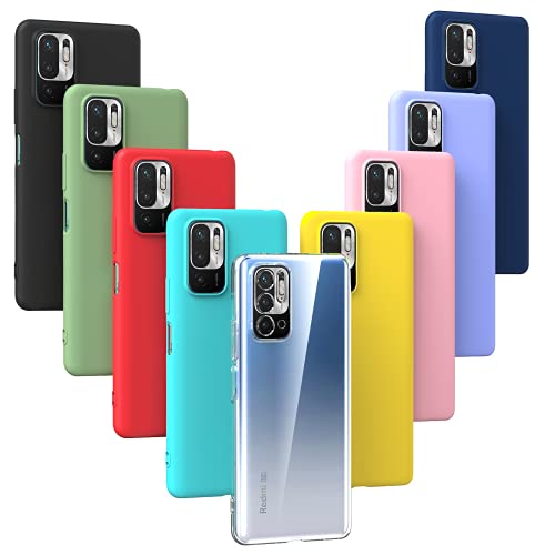 Oududianzi- Funda para Xiaomi Redmi Note 10 5G/ Xiaomi Poco M3 Pro 5G,Case de Silicona Suave de TPU Funda Protector de Goma Fexible Delgado Liviano y a Prueba de Golpes Antirrayas [9 Colores] Cover