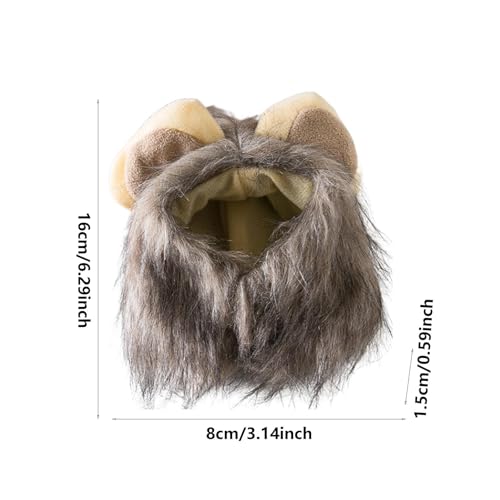 Kumprohu Fantasia de juba de leão para cachorro, peruca de leão para cães | Capacete de leão para ca