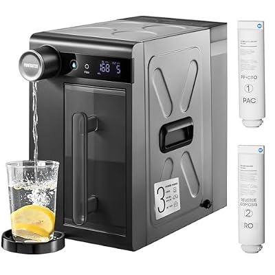 Purifighter Portable Countertop Reverse Osmosis Water Filter, NO Installation,RO Water Filters for RV,Camping and Outdoors Travel. 3:1 Pure to Drain,3 Modes Power,NSF/ANSI 42&58,EPA Certified,BPA-Free