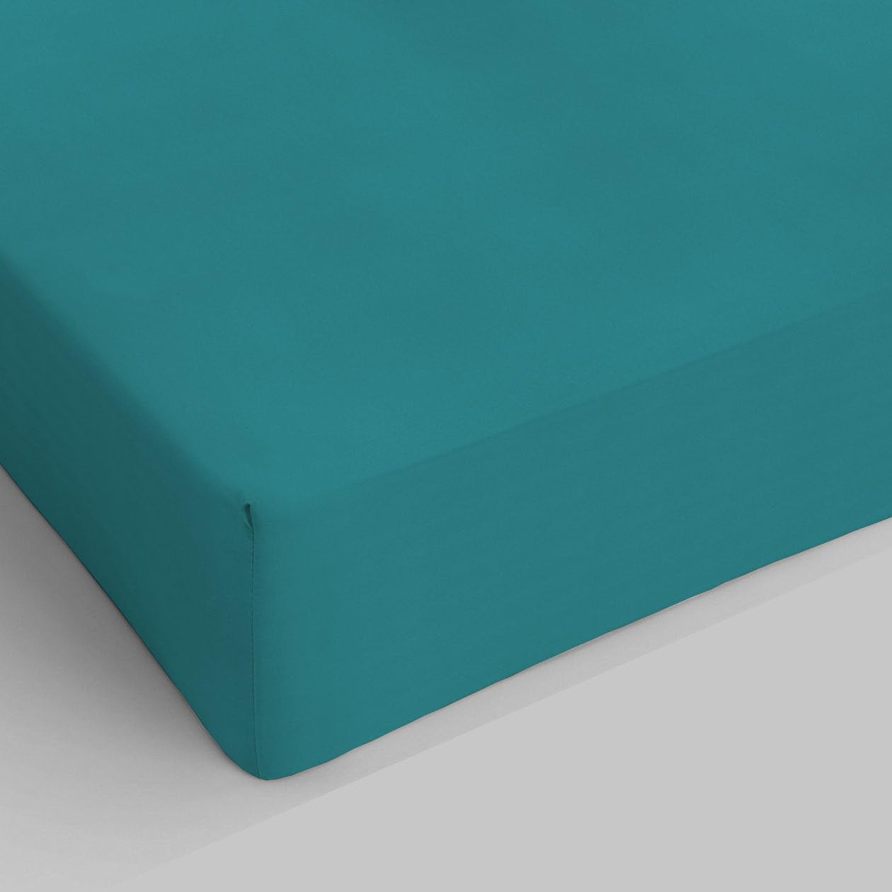 Sogni e Capricci Max Color Fitted Sheet with 25cm Corner, Bottle Green, single