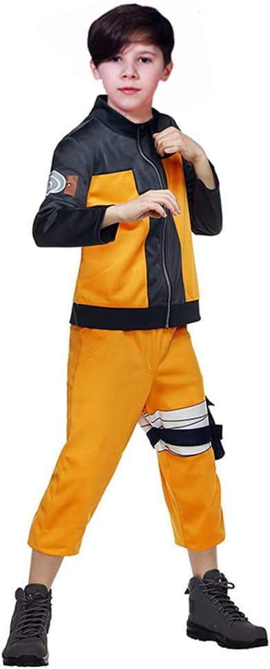 Yakogy Kids Cosplay Jacket Pants Anime Costume Hoodie Halloween Dress Up Outfit For Boys