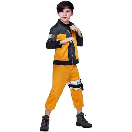 Kids Cosplay Jacket Pants Anime Costume Hoodie Halloween Dress Up Outfit For Boys
