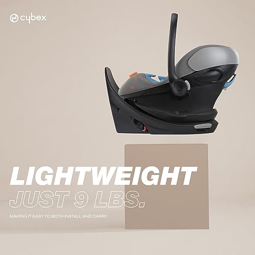 Image of Cybex Aton G Swivel Infant Car Seat with 180-Degree Rotate, Linear Side-Impact Protection, 11-Position Headrest, SensorSafe & Safelock Base, Lava Grey