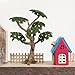 Toyvian Miniature Trees: Plastic Fake Building Tree Model, Simulation Plants Model, Artificial Plants for Dollhouse Micro Landscape Architecture Railroad Diorama Decorations