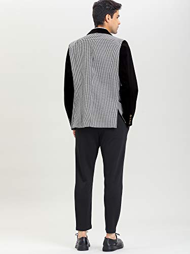 Lars Amadeus Men's Casual Sport Coat Pattern Button Up Houndstooth Plaid Blazer4