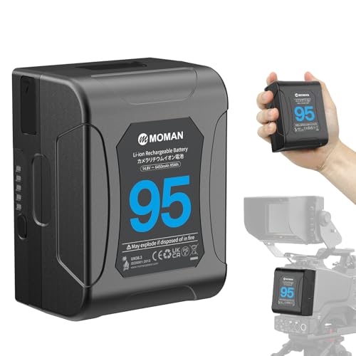 Moman V Mount Battery, Power 95 95Wh 6450mAh Micro...