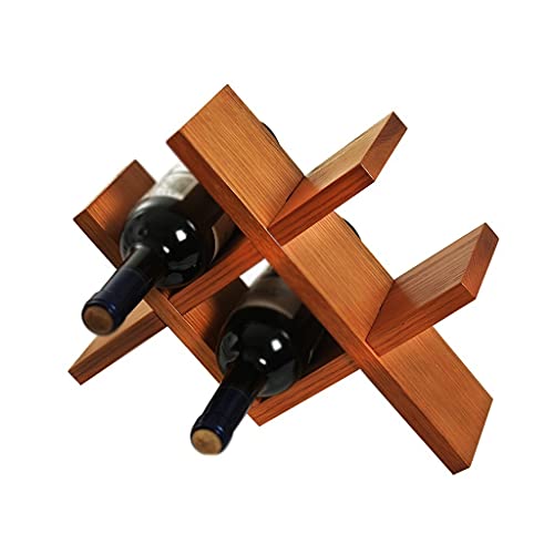 Soporte para botellas de vino sencillo de mesa, 4 botellas miniatura 1