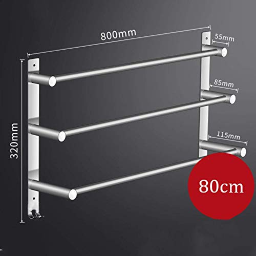Étagère à serviettes en acier inoxydable 304 durable pour douche moderne - 3