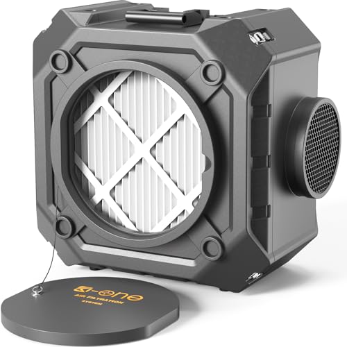 Air Scrubber 550 CFM, Hepa Air Purifier Featuring a three Stage Filtration, Hepa Air Scrubber with Activated Carbon Filter, Air Scrubbers for Home＆Air Scrubber for Construction Dust