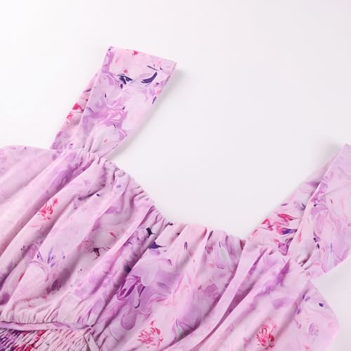 Image of GRACE KARIN 2026 Women's Summer Floral Wedding Guest Dress,Beach Flowy A Line Maxi Off Shoulder Bridesmaid Dresses