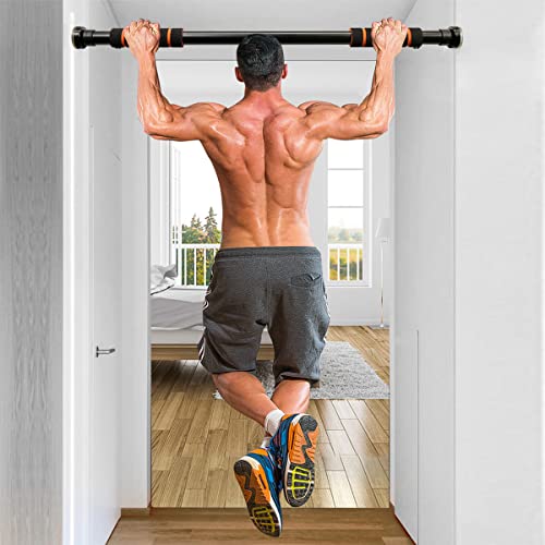 Barra Fixa De Porta Para Exercícios Ajustável 63 A 96 CM(Preto)
