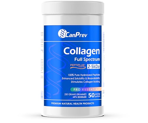 CanPrev Collagen Full Spectrum Peptiplus, 250g Powder – Pure Hydrolyzed Peptides, Optimized for Easy Mixing & Absorption – Bovine Collagen Supporting Joint, Hair, Skin, Nail & Bone