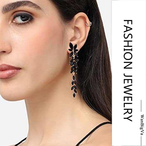 Fashion Rhinestone Statement Drop Dangle Earrings Dangling Sparkly Crystal Marquise Bridal Bridesmaid Wedding Earrings Long Chandelier Teardrop Earrings for Women Prom Party2