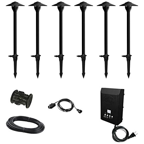 Hampton Bay Low-Voltage Integrated LED Outdoor Black Landscape Path Light Kit (6-Pack) Cover