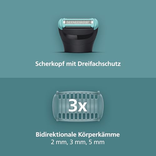 Philips Bodygroom Series 5000 – Trimmer für Männer mit Rasiersystem mit Dreifachschutz, auch zur Nutzung im Intimbereich, 100% duschfest… – Ansicht 3