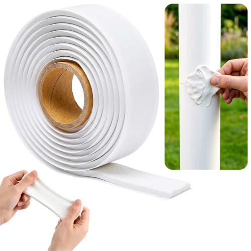 Image of U0U Moldable Silicone Putty,Waterproof Multi Purpose Butyl Seal Putty Tape 66 x 0.6 Inches,Plumbers Duct Seal Putty for Sink Drain Gap Wall Repair
