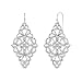 1928 Jewelry Filigree Diamond-Shape Drop Earrings