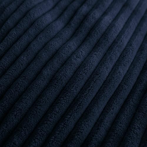 Image of Big Joe Fuf 5Ft Foam Bean Bag Chair for Adults and Teens, Ideal for Bedroom and Living Room, Midnight Blue, Corded Plush, 5 feet Big
