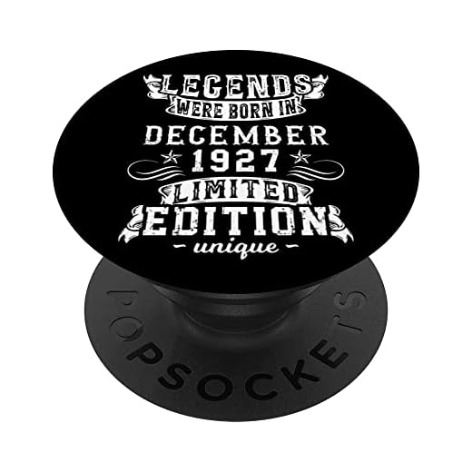 Cumpleaños Diciembre 1927 Edición Limitada Regalo Vintage PopSockets PopGrip Intercambiable