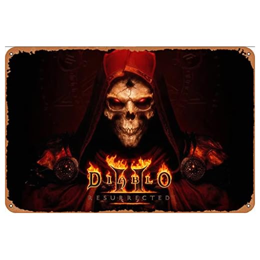 Diablo II Resurrected Poster 8 x 12 inch Metal Aluminum Novelty Tin Sign