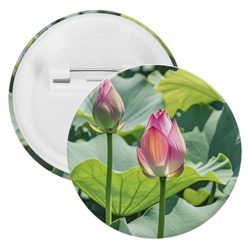 Broche ronde lotus en fer blanc le cadeau de fête idéal pour médecin