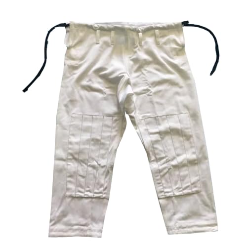 FANCYPUMPKIN Pantalones ligeros de Jiu Jitsu Brasileño, ropa de entrenamiento para kimonos BJJ Jiu Jitsu - A2 Blanco