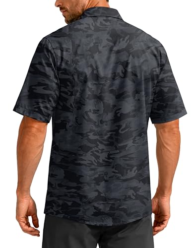 Image of G Gradual Men's Fishing Shirts with Zipper Pockets UPF 50+ Lightweight Cool Short Sleeve Button Down Shirts for Men Hiking