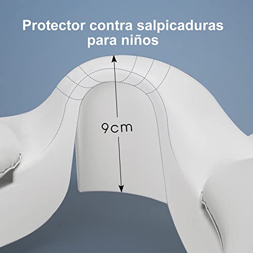 Toilettensitz Kinder, WC Sitz Kinder Mit Spritzschutz , Baby Sitz Anti-Rutsch Polster Kloaufsatz, Toilettentrainer Grau – Bild 6