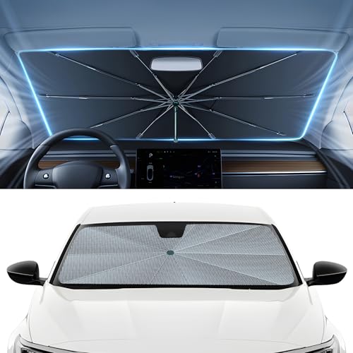 Image of Autorder Windshield Sun Shade Umbrella for 2018-2026 Honda Accord Accessories,Upgraded Ice Crystal Material,Easy Setup Umbrella Sunshade for Car Windshield,100% Sun Blocking