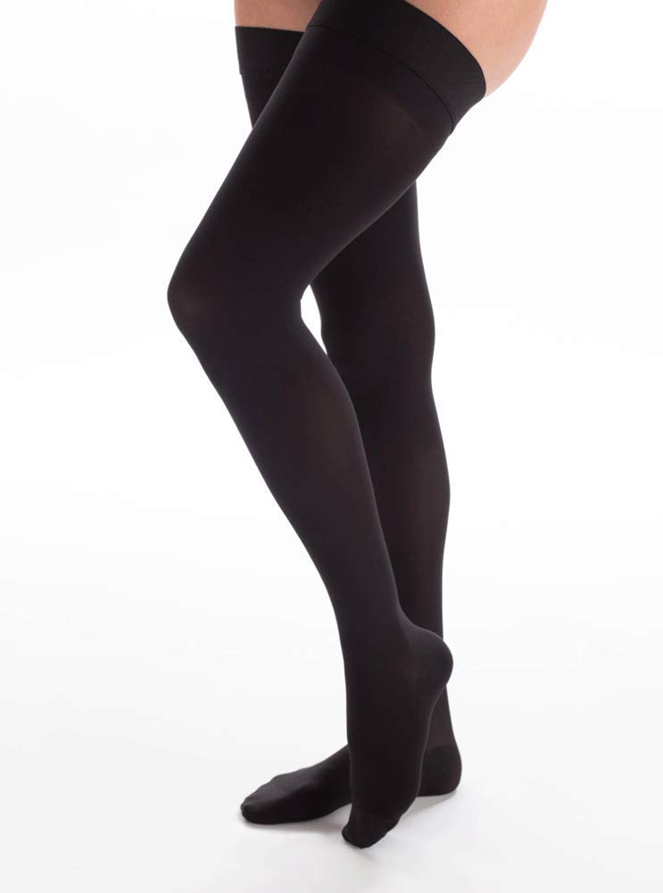 Carolon Health Support Sheer Thigh High Stockings - 20-30mmHg, Closed Toe - 1 Pair