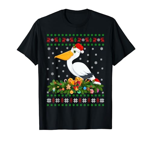 Xmas Decoration Ugly Santa Pelican Bird Christmas T-Shirt