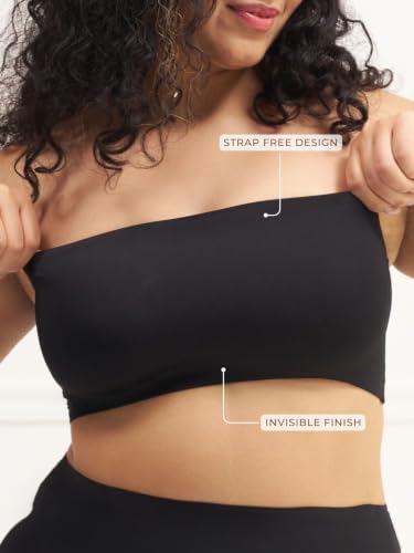Image of UNDERNEAT Women Seamless Bandeau Bra | Strapless Non-Padded | Wireless Ligthweight and Breathable | Ideal for All Day Comfort | Anti-Slip Silicone Grip Tube Bra for Women