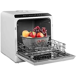 5L Mini Vaatwasser Automatische Huishoudelijke Vrijstaande Vaatwasser, 4 Sets Serviesgoed, Afwas Fruit En Groenten
